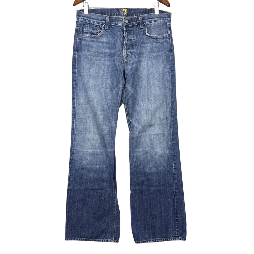 7 For All Mankind Relaxed Baggy Jeans Mens Size 32 USA Made Bootcut Straight Y2K
